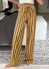 PRETTYGARDEN Women's Summer Striped Wide Leg Lounge Pants Trendy Clothes Drawstring Elastic Waist Comfy Pajama Bottoms
