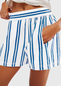 Striped PJ Y2K Casual Cotton Pajama Lounge Sleep Boxer Shorts with Pockets