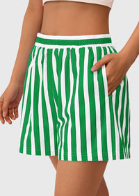 Striped PJ Y2K Casual Cotton Pajama Lounge Sleep Boxer Shorts with Pockets