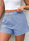 PRETTYGARDEN Women Striped Shorts Casual Elastic Waist  Bottoms Beach Shorts