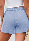 PRETTYGARDEN Women Striped Shorts Casual Elastic Waist  Bottoms Beach Shorts