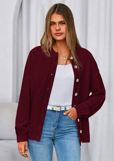 PRETTYGARDEN Women's Winter Cardigan Sweaters Trendy Chunky Knit Long Sleeve Button Up Casual Warm Fall Jackets Coats