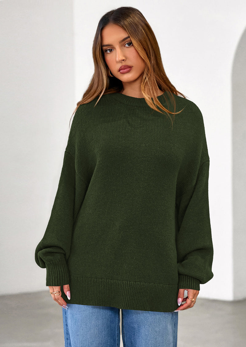 PRETTYGARDEN Womens Sweaters Fall Trendy Casual Crewneck Long Sleeve Cozy Knit Pullover Sweater Tops Winter Clothing