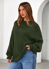 PRETTYGARDEN Womens Sweaters Fall Trendy Casual Crewneck Long Sleeve Cozy Knit Pullover Sweater Tops Winter Clothing