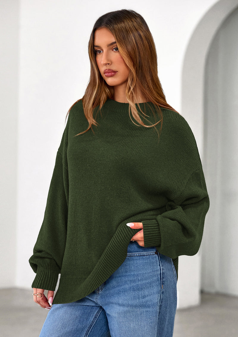 PRETTYGARDEN Womens Sweaters Fall Trendy Casual Crewneck Long Sleeve Cozy Knit Pullover Sweater Tops Winter Clothing