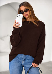 PRETTYGARDEN Womens Sweaters Fall Trendy Casual Crewneck Long Sleeve Cozy Knit Pullover Sweater Tops Winter Clothing