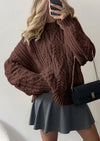 PRETTYGARDEN Women's Oversized Fall Sweaters Casual Long Sleeve Crewneck Chunky Cable Knit Pullover Tops Winter Clothes