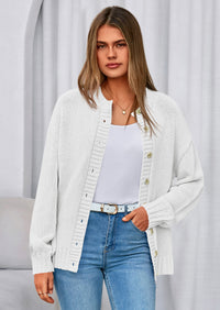 PRETTYGARDEN Women's Winter Cardigan Sweaters Trendy Chunky Knit Long Sleeve Button Up Casual Warm Fall Jackets Coats