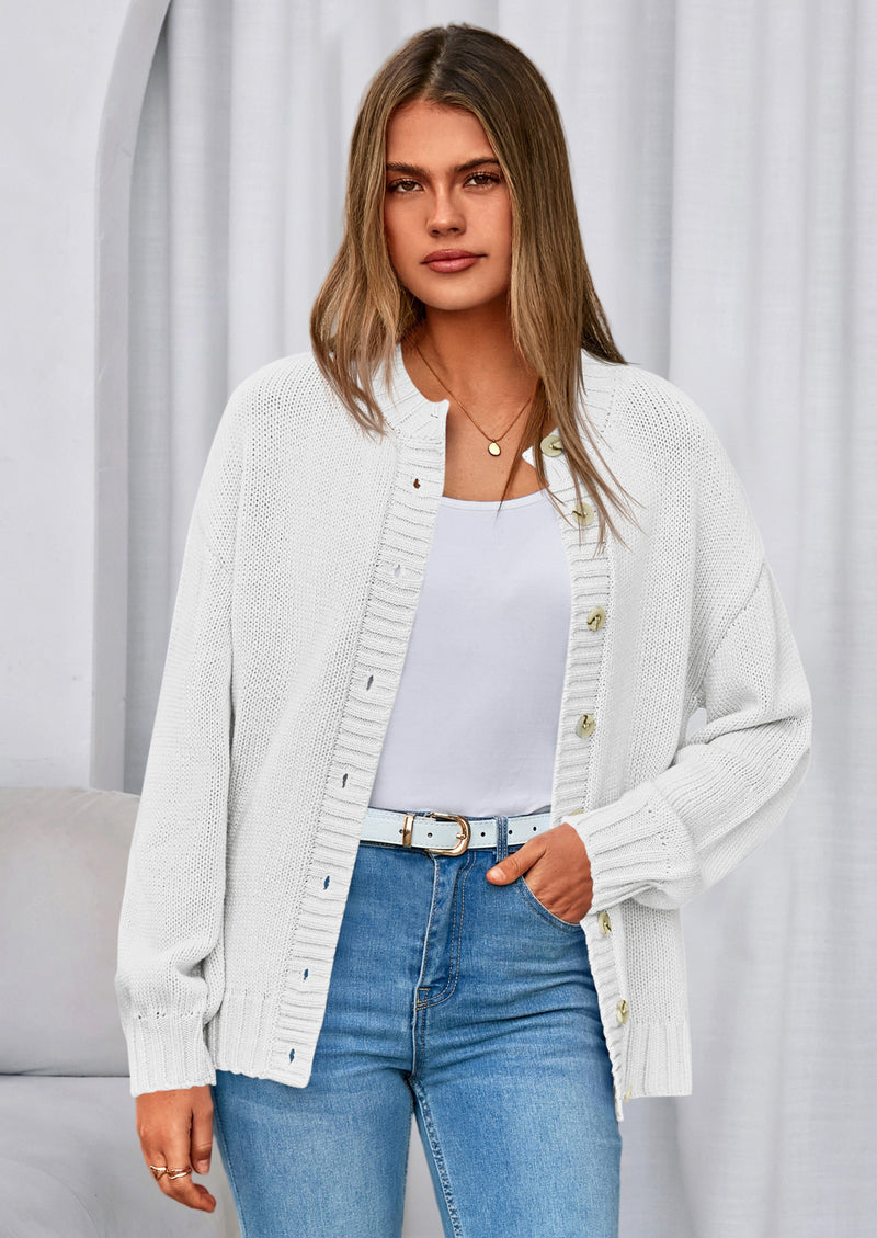 PRETTYGARDEN Women's Winter Cardigan Sweaters Trendy Chunky Knit Long Sleeve Button Up Casual Warm Fall Jackets Coats