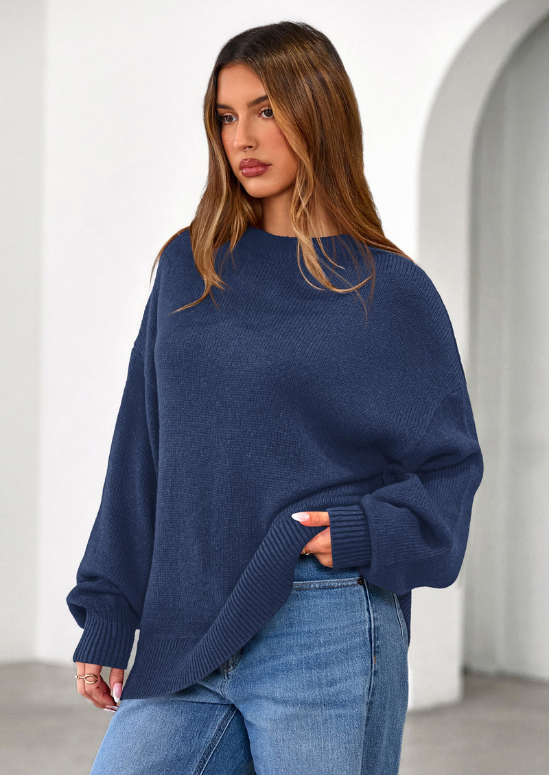 PRETTYGARDEN Womens Sweaters Fall Trendy Casual Crewneck Long Sleeve Cozy Knit Pullover Sweater Tops Winter Clothing