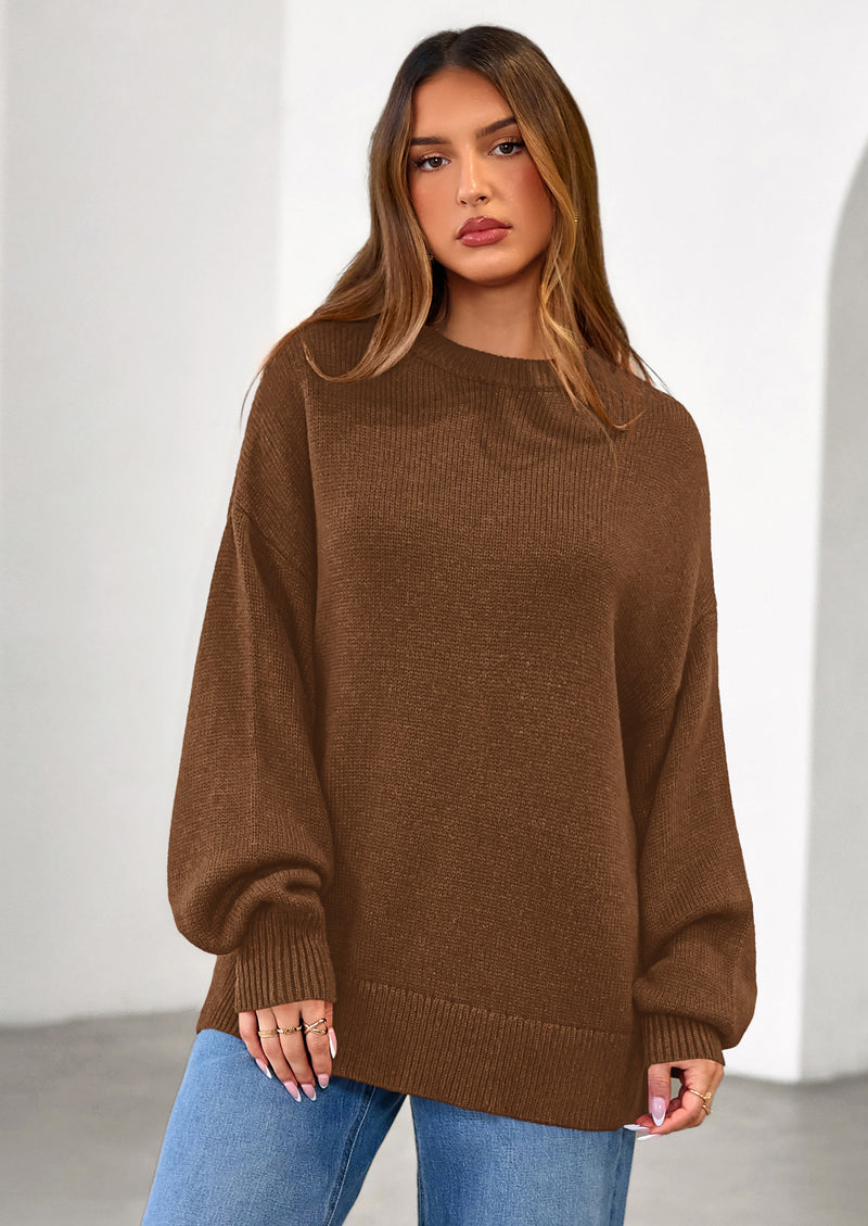 PRETTYGARDEN Womens Sweaters Fall Trendy Casual Crewneck Long Sleeve Cozy Knit Pullover Sweater Tops Winter Clothing