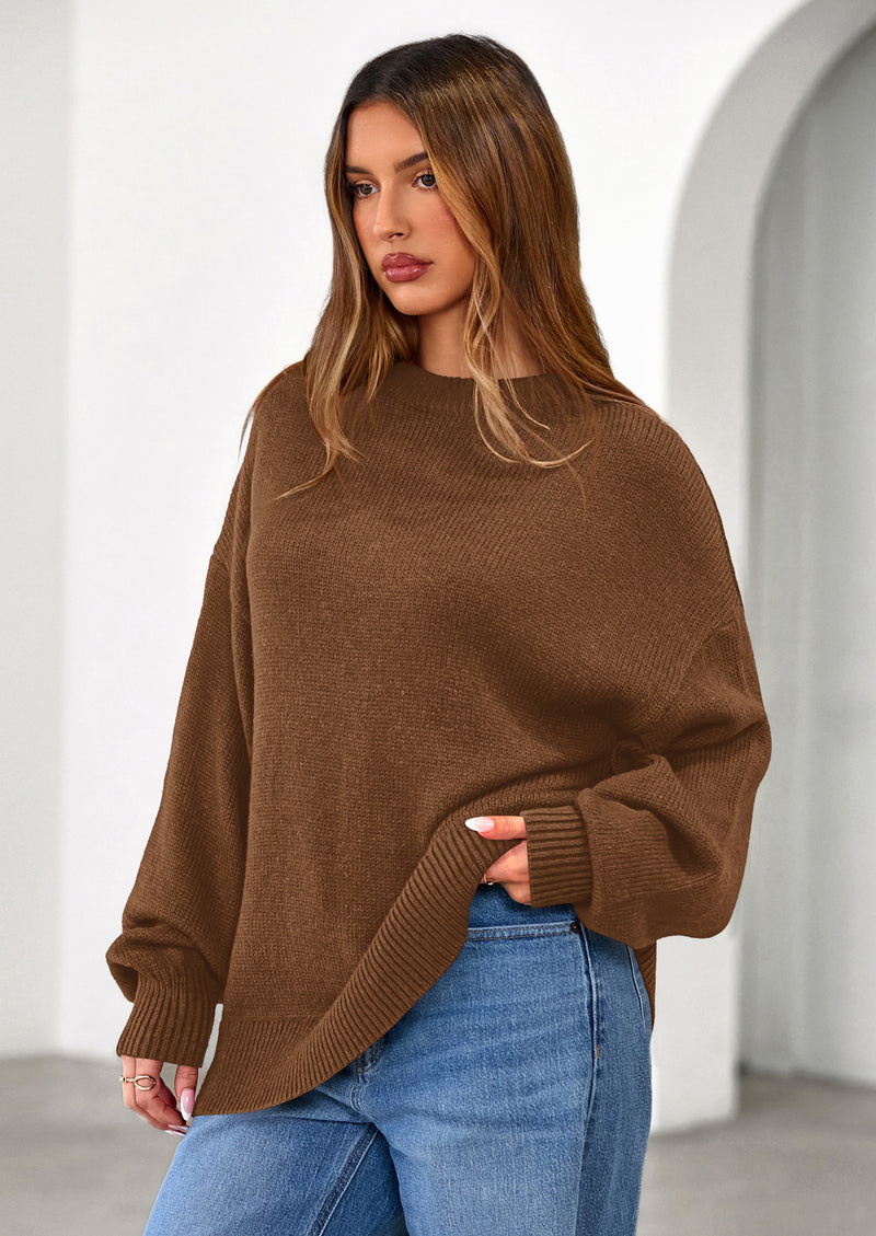 PRETTYGARDEN Womens Sweaters Fall Trendy Casual Crewneck Long Sleeve Cozy Knit Pullover Sweater Tops Winter Clothing