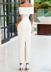 Off The Shoulder Elegant Bodycon Formal Cocktail Party Evening Maxi Dresses