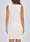 PRETTYGARDEN Spring Dresses for Women Sleeveless Bodycon Short Work Tank Dress Summer Casual Ribbed Mini Sundresses