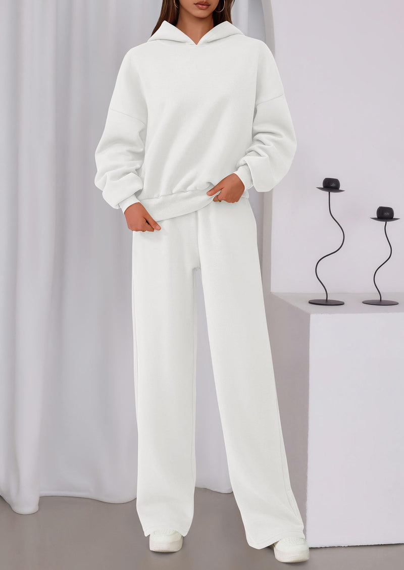 PRETTYGARDEN Womens Sweatsuits 2 Piece Set Casual Winter Long Sleeve Hoodie Loose Wide Leg Sweatpants Fall Tracksuit