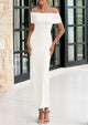 Off The Shoulder Elegant Bodycon Formal Cocktail Party Evening Maxi Dresses