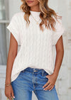 PRETTYGARDEN Women's Sweater Vest Summer Short Sleeve Tops Casual Crewneck Knit Oversized Pullover Trendy Spring Outfits