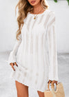 PRETTYGARDEN Women's Swimsuit Cover Up Summer Bathing Suit Swimwear Crochet Knit Dress Fashion Beach Vacation Clothes