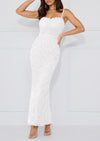 PRETTYGARDEN Women's Formal Prom Dress Spaghetti Strap Lace Floral Wedding Guest Evening Bodycon Dresses