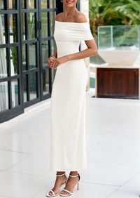 Off The Shoulder Elegant Bodycon Formal Cocktail Party Evening Maxi Dresses