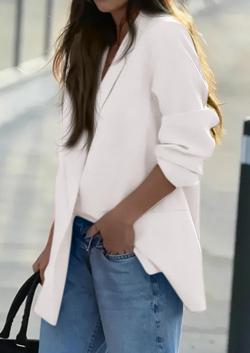 PRETTYGARDEN Fall Blazers for Women Business Casual Long Sleeve Lapel Pockets Dressy Suit Jackets Work Office Clothes