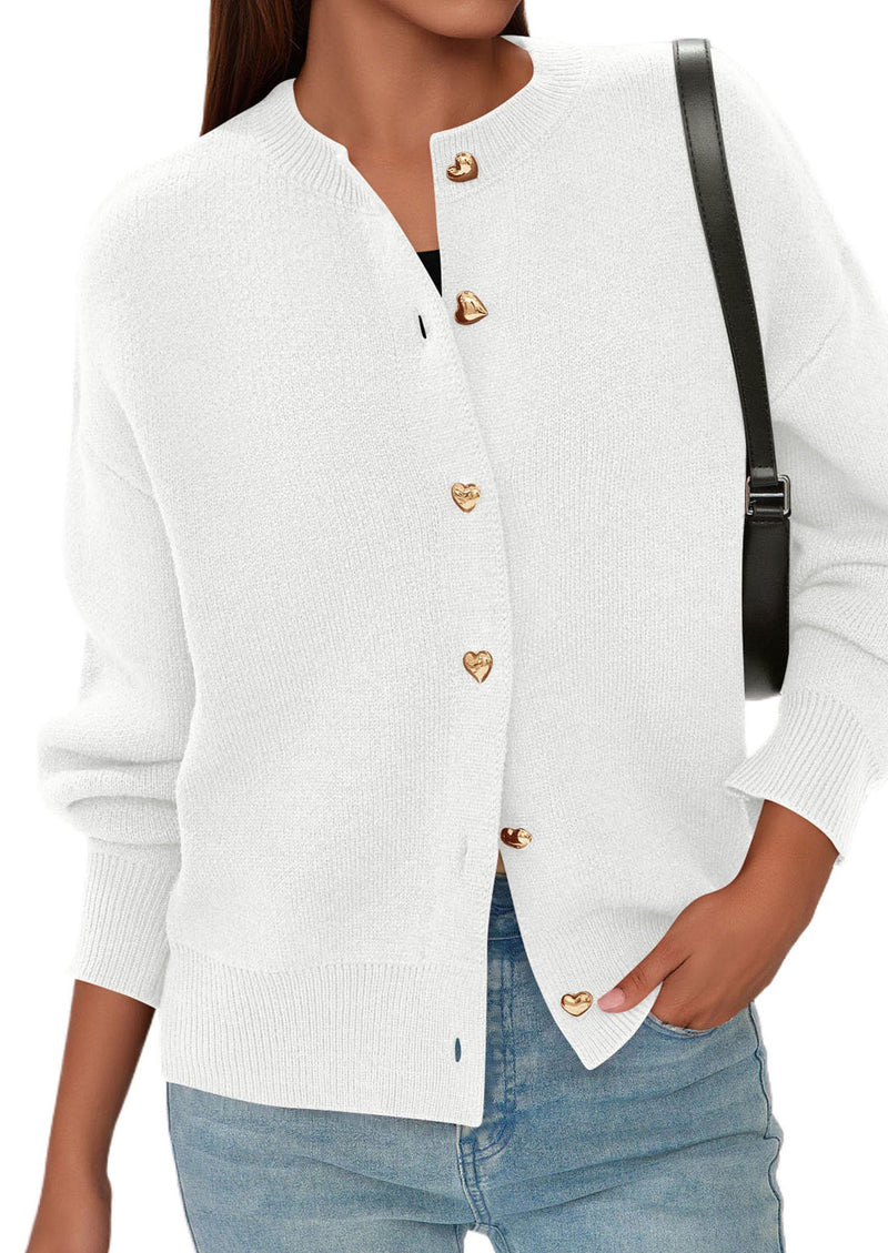 PRETTYGARDEN Cardigan Sweaters for Women Trendy Long Sleeve Open Front Button Down Jacket Fall Clothes Winter Coats