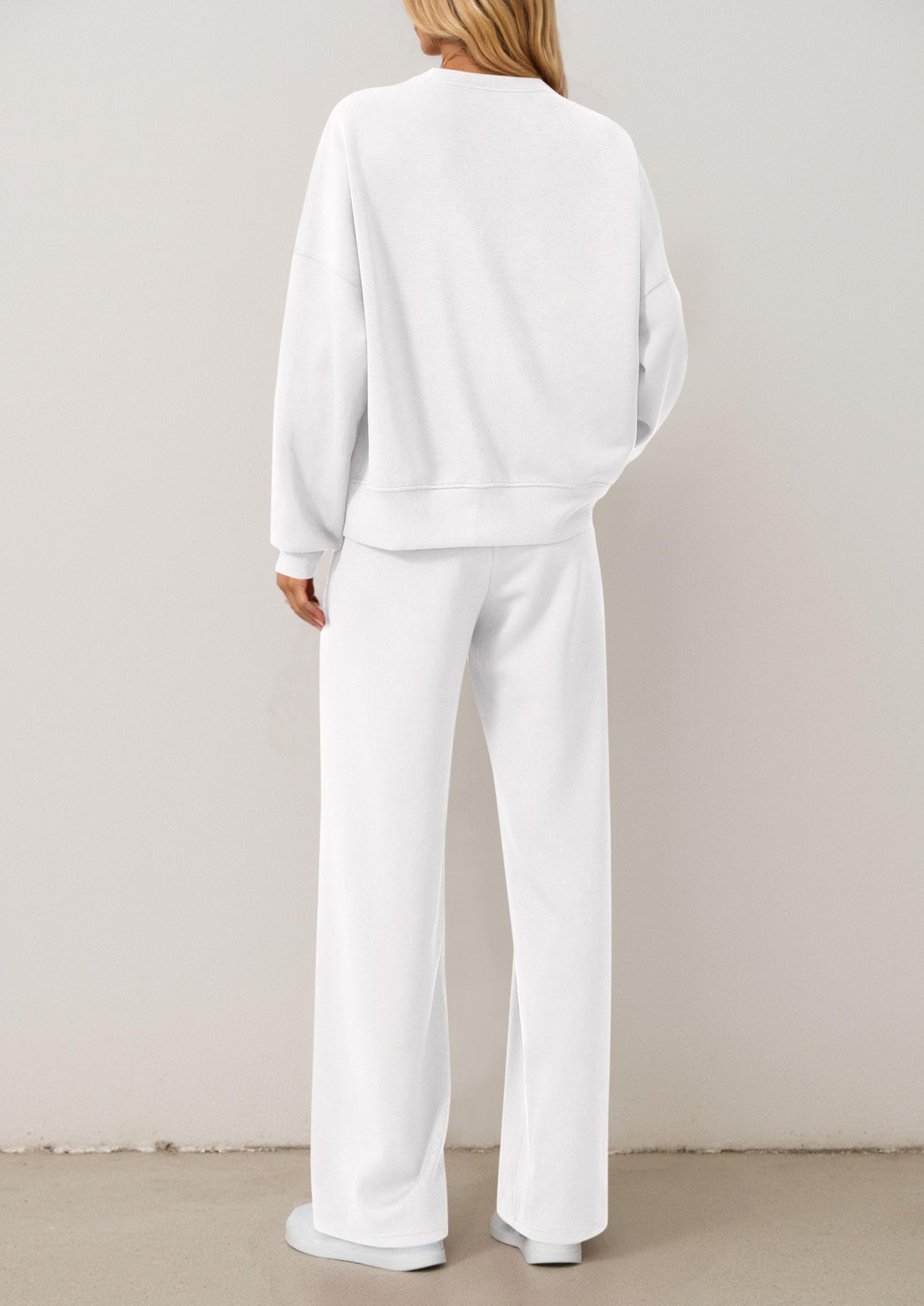 PRETTYGARDEN 2 Piece Sets For Women Fall Trendy Long Sleeve Sweatshirt Wide Leg Pants Loungewear Set Matching Sweatsuit