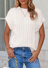 PRETTYGARDEN Women's Sweater Vest Summer Short Sleeve Tops Casual Crewneck Knit Oversized Pullover Trendy Spring Outfits