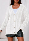 PRETTYGARDEN Women's Cable Knit Sweaters Fall Oversized Chunky Open Front Long Sleeve Cardigan Winter Coats