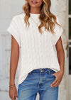PRETTYGARDEN Women's Sweater Vest Summer Short Sleeve Tops Casual Crewneck Knit Oversized Pullover Trendy Spring Outfits