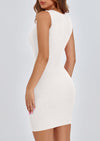 PRETTYGARDEN Spring Dresses for Women Sleeveless Bodycon Short Work Tank Dress Summer Casual Ribbed Mini Sundresses