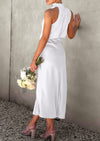 PRETTYGARDEN Women's Summer Satin Dress Elegant Sleeveless Mock Neck Cocktail Party Maxi Dresses