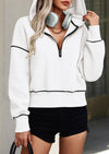 PRETTYGARDEN Women's Hooded Sweatshirts Long Sleeve Half Zip Cropped Hoodie Pullover Winter Fashion Clothes