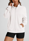 PRETTYGARDEN Women's Spring Fall Fashion Full Zip Up Sweatshirt Long Sleeve Loose Fit Trendy Casual Jacket with Pockets