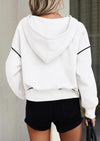 PRETTYGARDEN Women's Hooded Sweatshirts Long Sleeve Half Zip Cropped Hoodie Pullover Winter Fashion Clothes