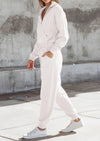 PRETTYGARDEN Women's 2 Piece Sweater Set Pullover Zip Up Sweatshirt Jogger Sweatpants Tracksuit Casual Outfit