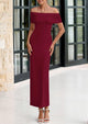 Off The Shoulder Elegant Bodycon Formal Cocktail Party Evening Maxi Dresses