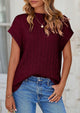 Casual Short Sleeve Crew Neck Knit Pullover Trendy Spring Outfits Sweater Vest
