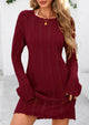Crochet Knit Hollow Out Beach Vacation Cover Ups Dress