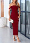 PRETTYGARDEN Womens Off The Shoulder Dress Ruched Bodycon Sleeveless Split Cocktail Party Maxi Dresses