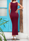 PRETTYGARDEN Women's Casual Maxi Dresses Ribbed Knit Sleeveless Bodycon Elegant Going Out Beach Vacation Clothes