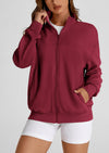 PRETTYGARDEN Women's Spring Fall Fashion Full Zip Up Sweatshirt Long Sleeve Loose Fit Trendy Casual Jacket with Pockets