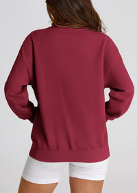 Full Zip Up Long Sleeve Loose Fit Trendy Casual Cardigan with Pockets