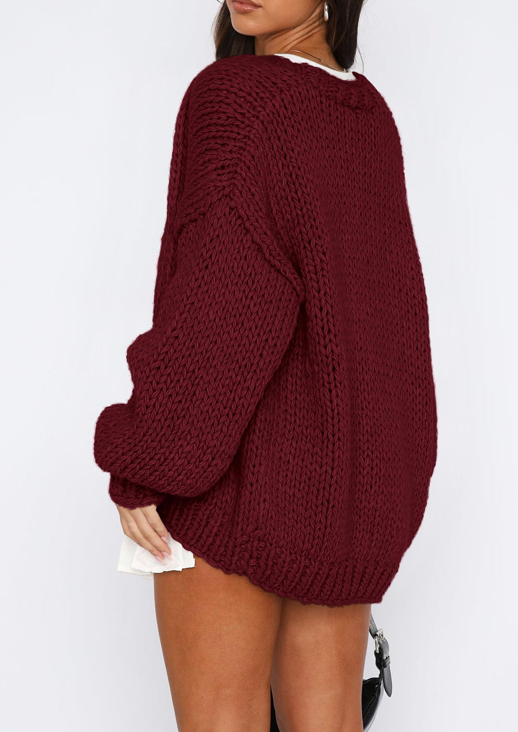 PRETTYGARDEN Cardigan Sweaters for Women Trendy Fall Fashion Long Sleeve Chunky Knit Cardigans Winter Clothing Outfits