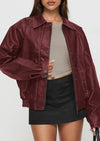 PRETTYGARDEN Faux Leather Jacket Women Bomber Motorcycle Zip Up Jackets Oversized Fall Fashion Outfits Winter Coats