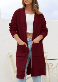 PRETTYGARDEN Fall Long Sleeve Cardigan Sweaters for Women Trendy Winter Open Front Loose Knitted Cardigans with Pockets