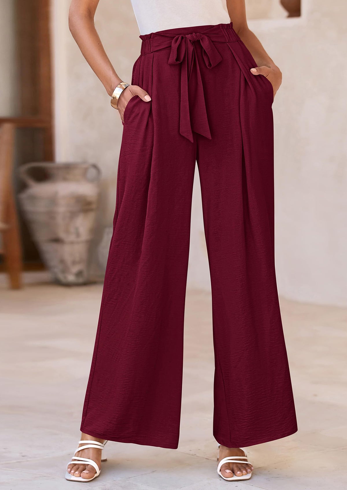 Wide Leg High Waisted Loose Pants