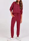 PRETTYGARDEN Women's Fall 2 Piece Lounge Sets Zip Up Sweatshirt Jogger Pants Sweat Track Suits Travel Outfit Winter Clothing