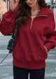 Half Zip Long Sleeve Y2K Sweatshirts