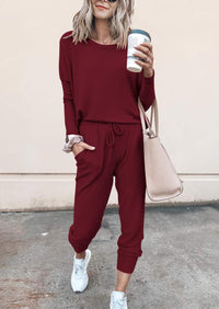 Black Two Pieces Oversized Fall Tracksuit